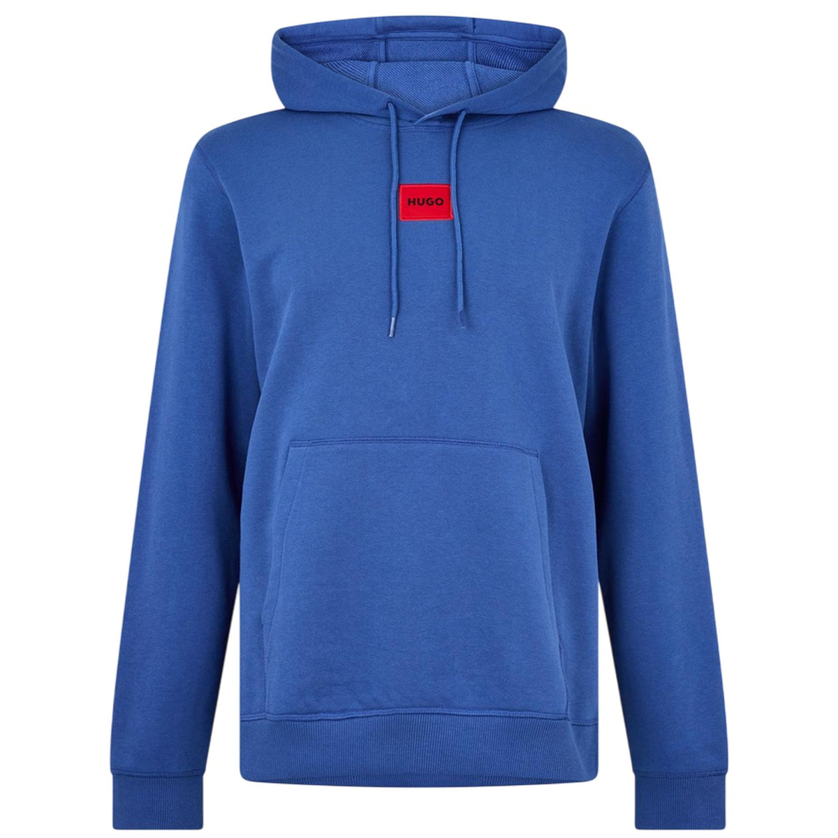 Dark Blue - Front - Hugo Mens Cotton Blend Pullover Hoodie