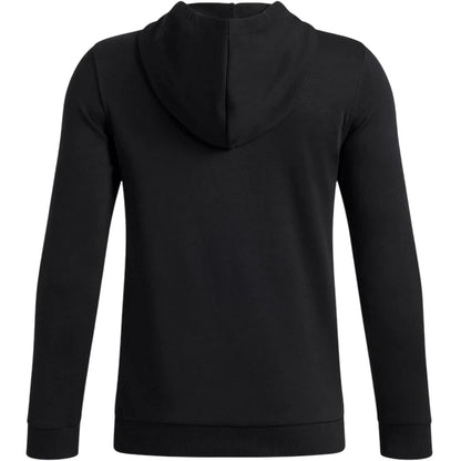 Black - Back - Under Armour Childrens-Kids Rival Fleece Quarter Zip Hoodie