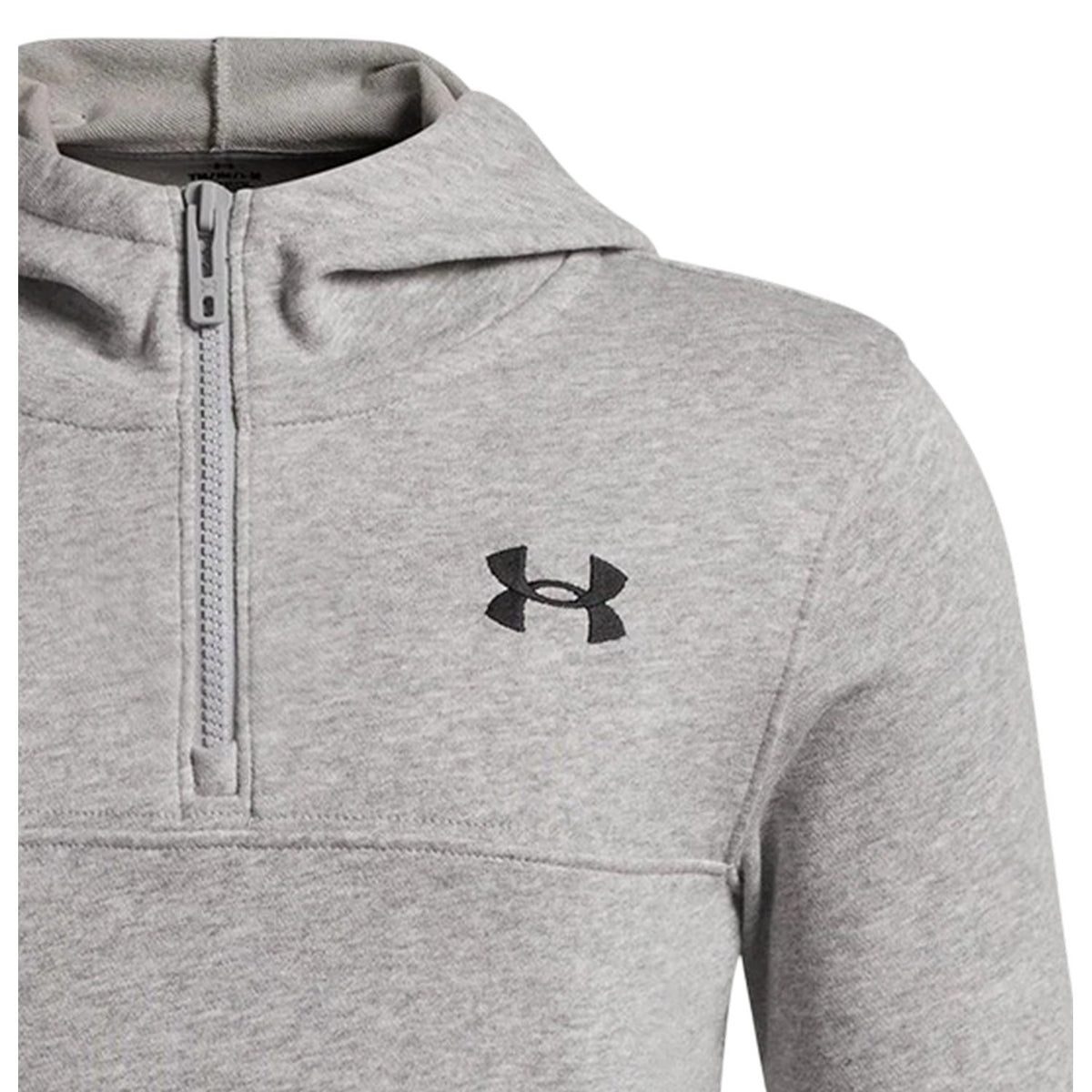 Grey-Black - Lifestyle - Under Armour Childrens-Kids Rival Fleece Quarter Zip Hoodie