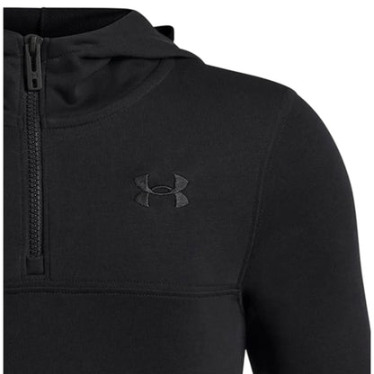 Black - Lifestyle - Under Armour Childrens-Kids Rival Fleece Quarter Zip Hoodie