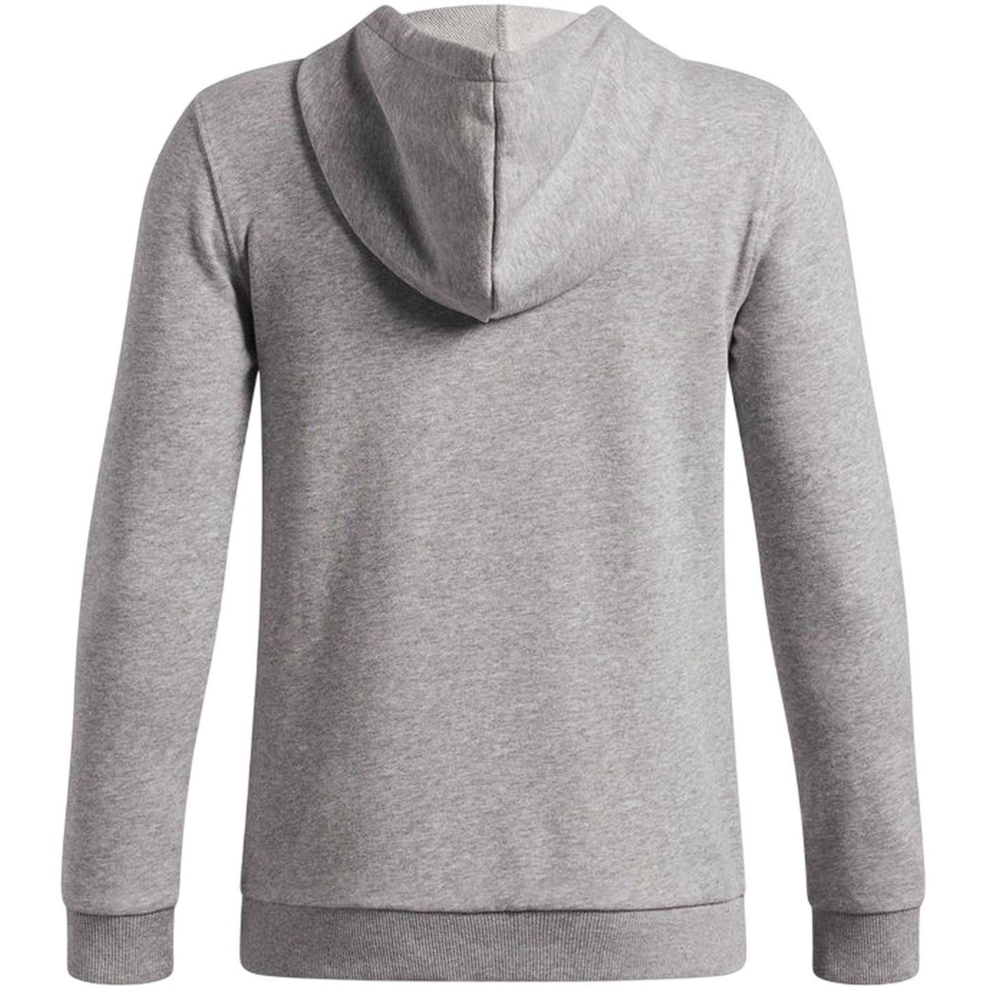 Grey-Black - Back - Under Armour Childrens-Kids Rival Fleece Quarter Zip Hoodie