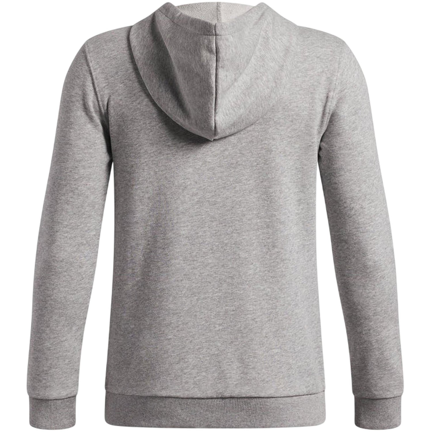 Grey-Black - Back - Under Armour Childrens-Kids Rival Fleece Quarter Zip Hoodie
