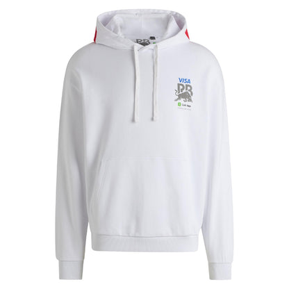 White - Front - Hugo Mens Drop Shoulder Drawstring Hoodie