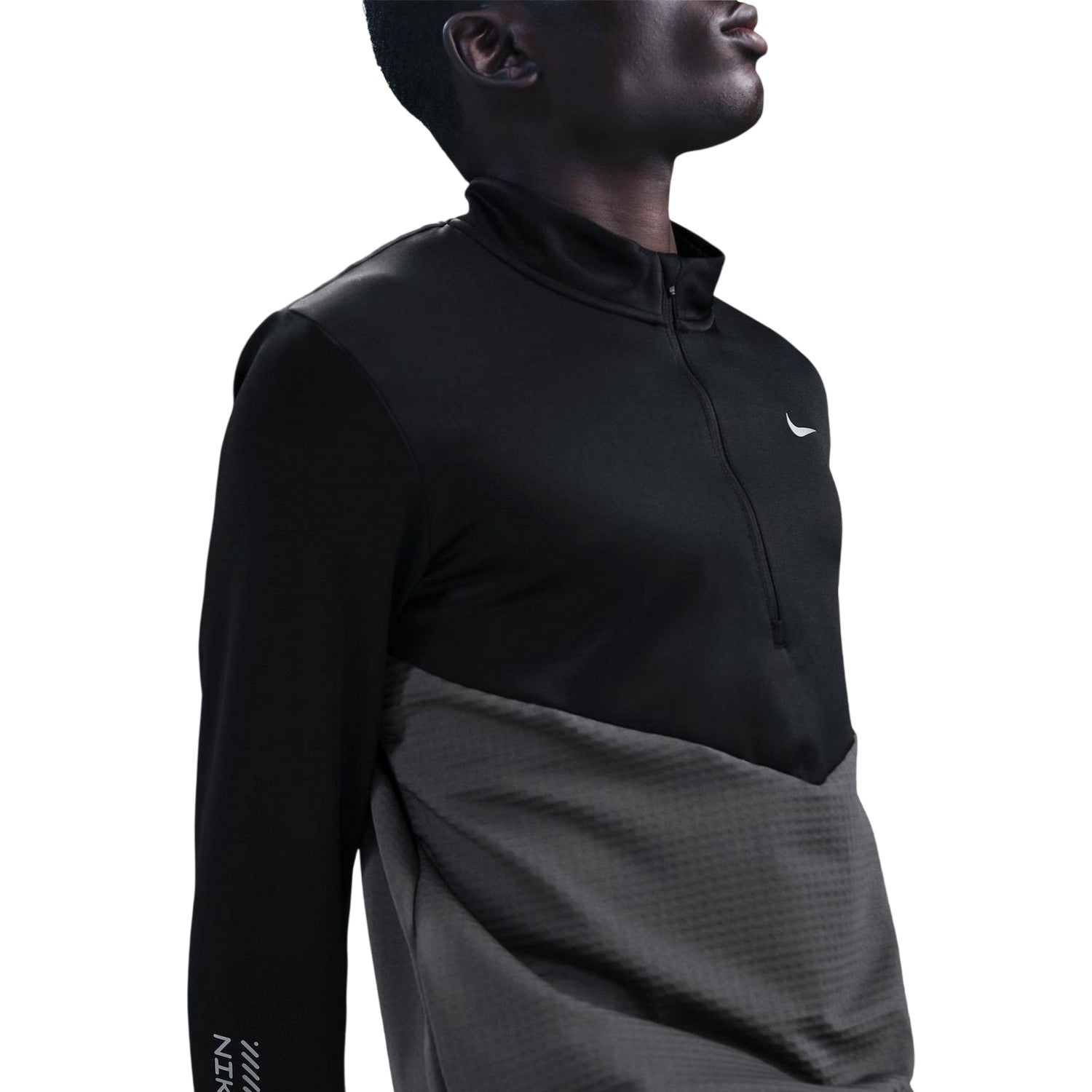 Anthracite - Side - Nike Mens Pacer Dri-FIT Quarter Zip Top