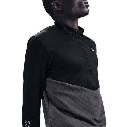 Anthracite - Side - Nike Mens Pacer Dri-FIT Quarter Zip Top