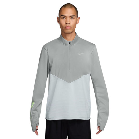 Platinum - Front - Nike Mens Pacer Dri-FIT Quarter Zip Top