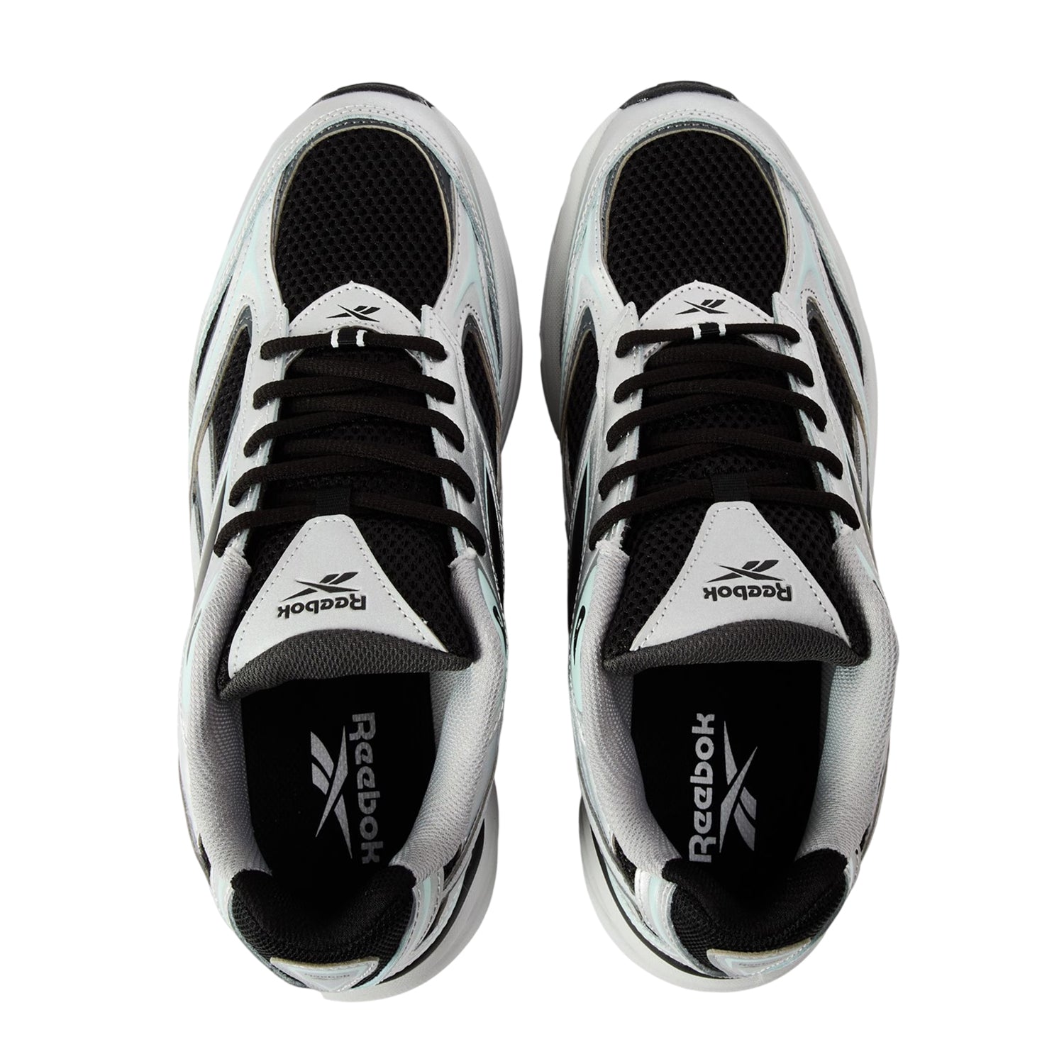 Silver-Black - Side - Reebok Mens Belwave Trainers