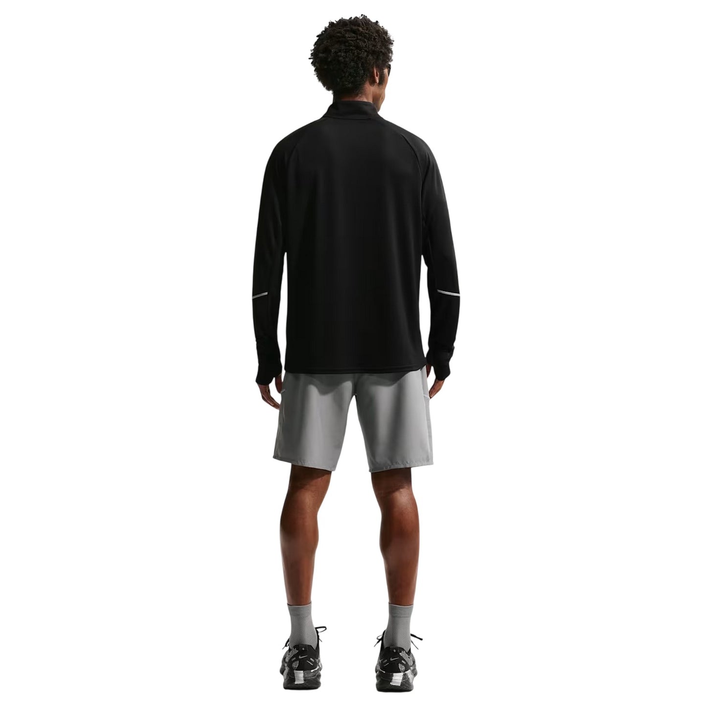 Black - Back - Nike Mens Miler Dri-FIT Quarter Zip Running Top