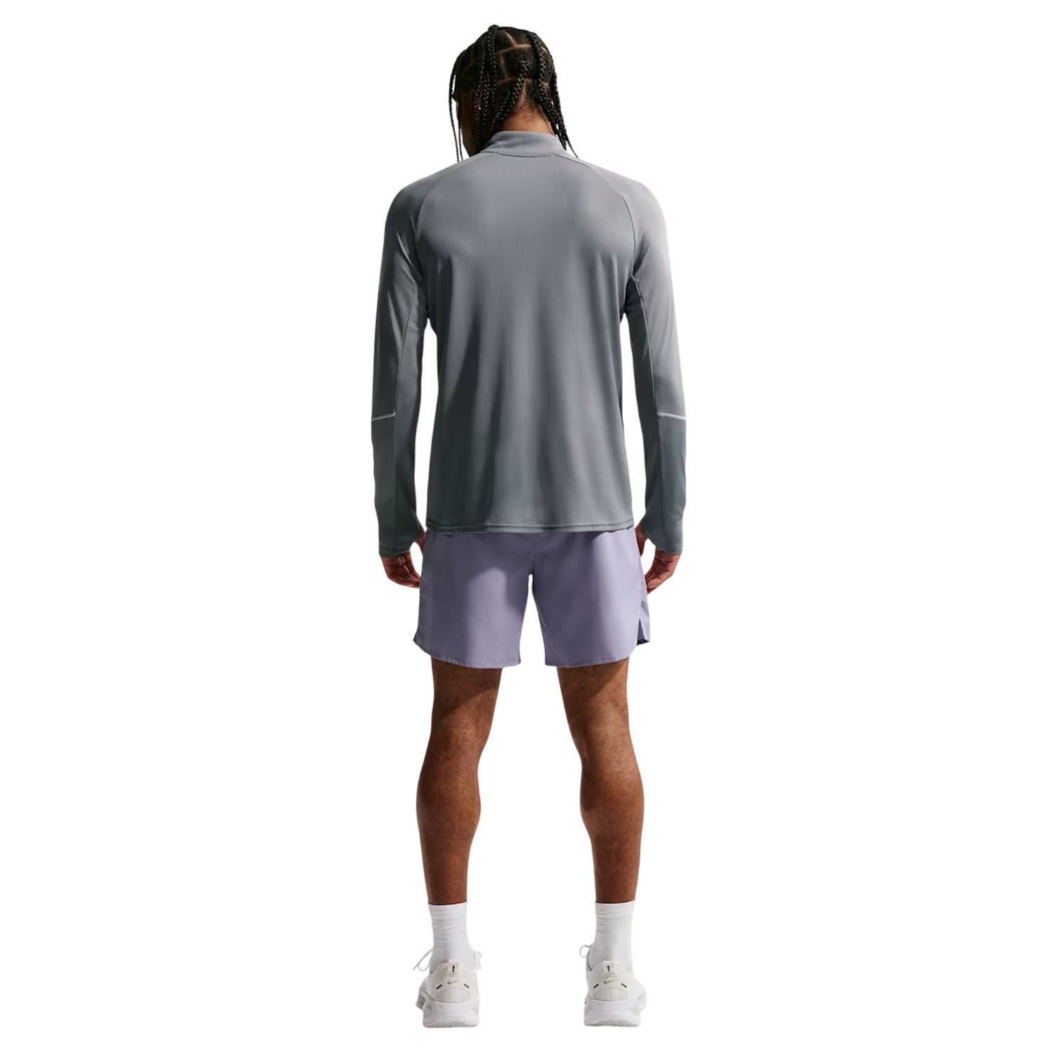 Smoke Grey - Back - Nike Mens Miler Dri-FIT Quarter Zip Running Top