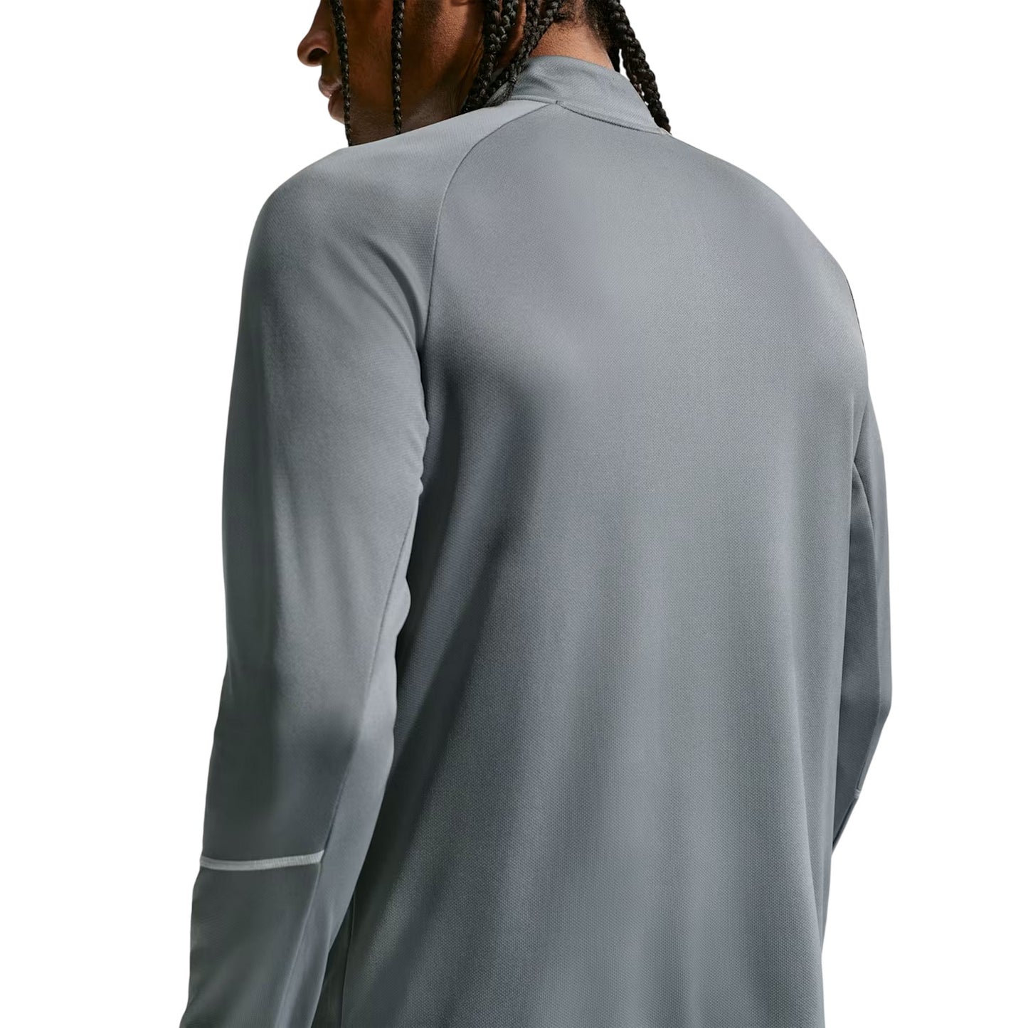Smoke Grey - Side - Nike Mens Miler Dri-FIT Quarter Zip Running Top