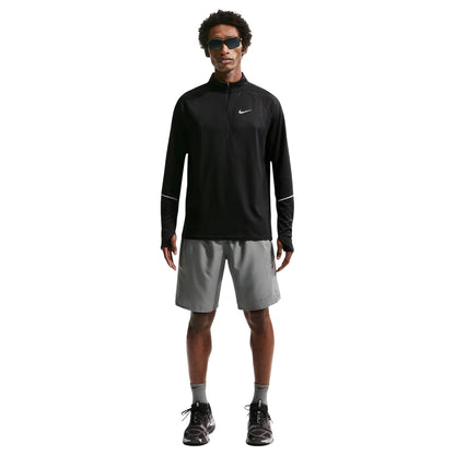 Black - Front - Nike Mens Miler Dri-FIT Quarter Zip Running Top