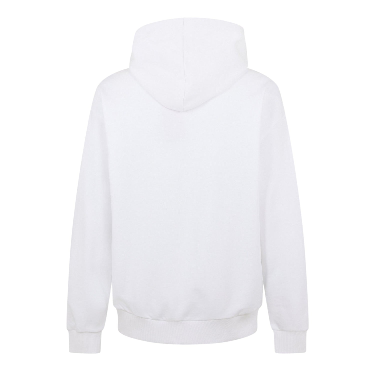 White - Back - Hugo Mens Regular Long-Sleeved Drawstring Hoodie