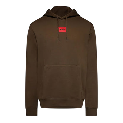 Brown - Front - Hugo Mens Daratschi Regular Hoodie