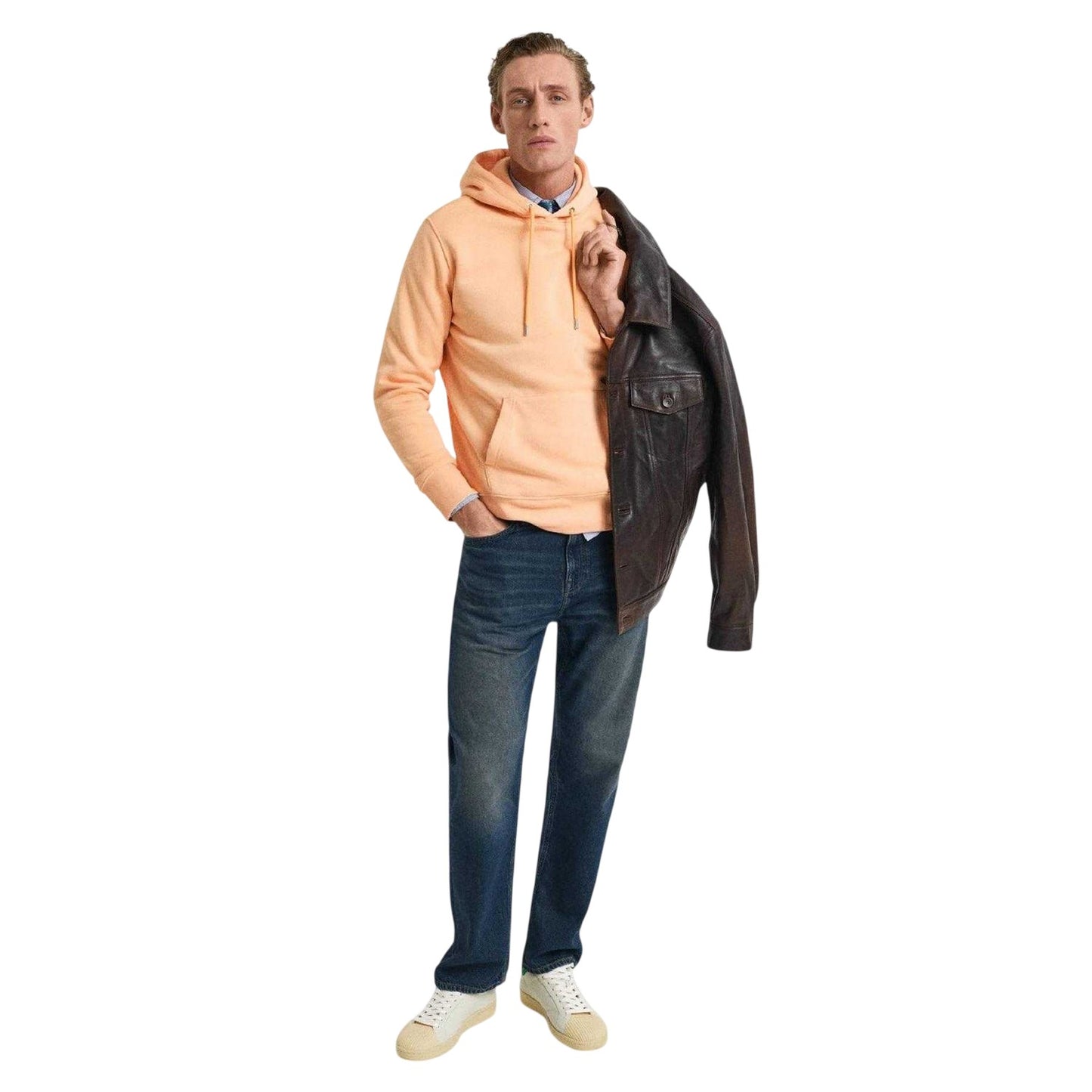 Orange - Lifestyle - Gant Mens Shield Drawstring Hoodie