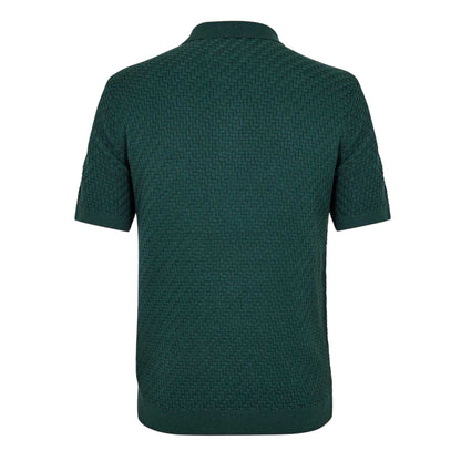 Evergreen - Back - Jack Wills Mens Knitted Short-Sleeved Polo Shirt