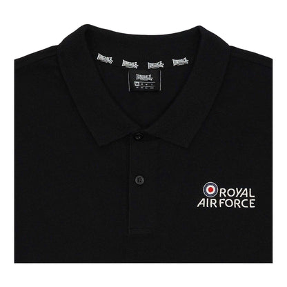 Black - Side - Lonsdale Mens Raf Short-Sleeved Polo Shirt