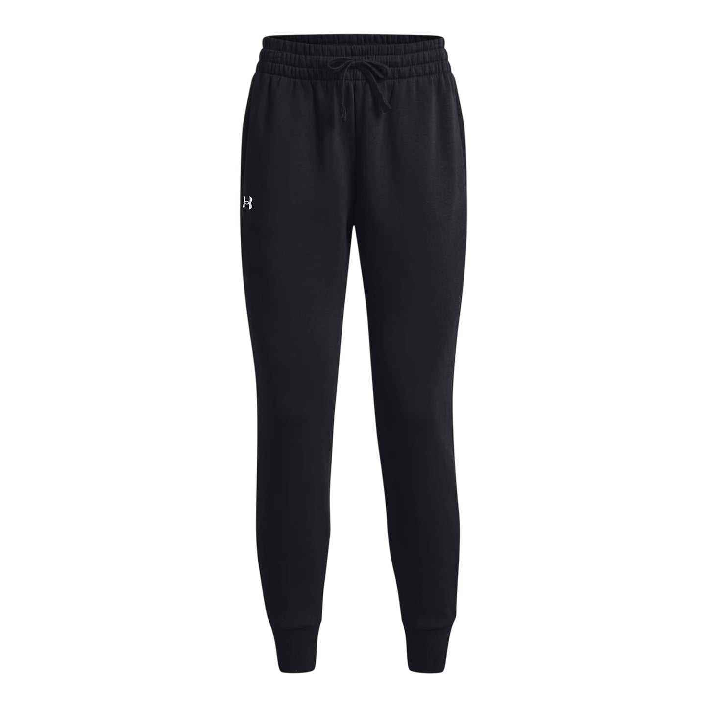 Black - Front - Under Armour Womens-Ladies Rival Tapered Jogging Bottoms