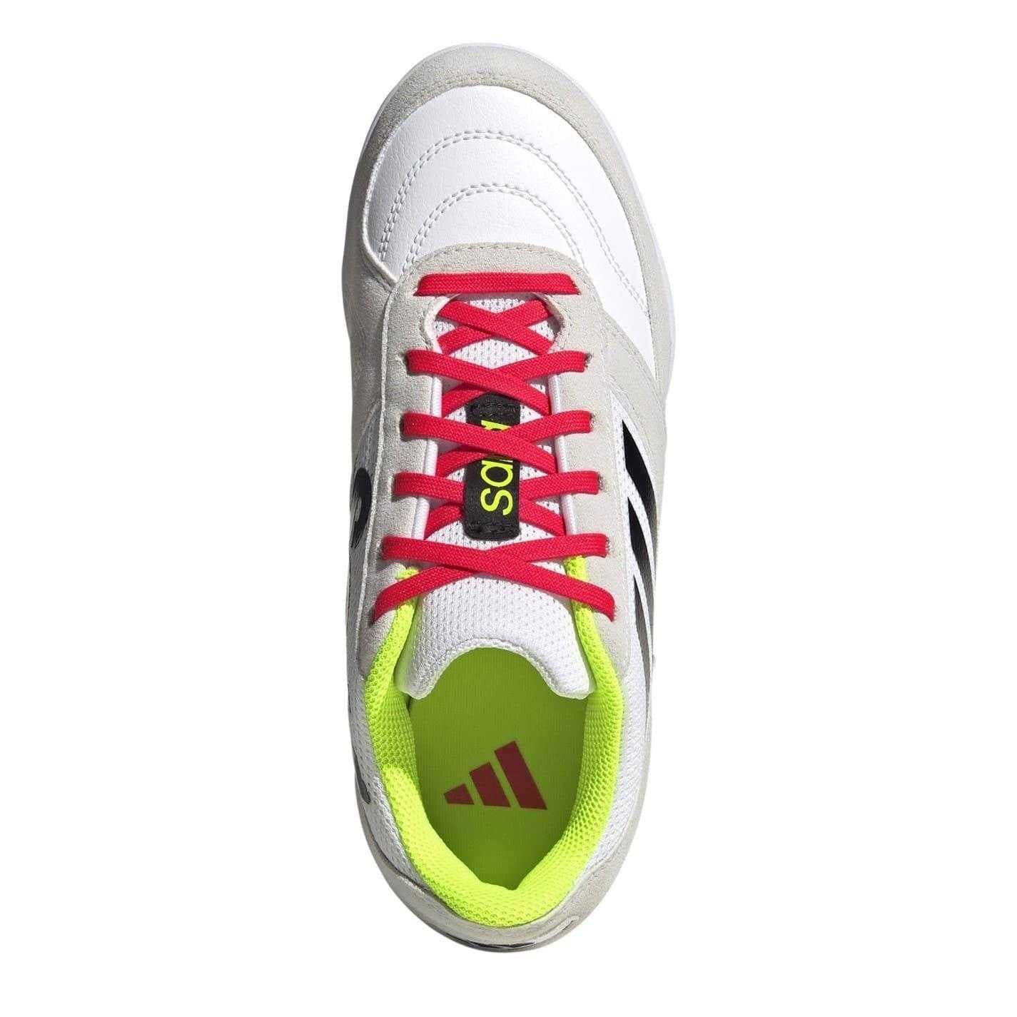 White-Black-Green - Lifestyle - Adidas Womens-Ladies Sala Competition II Leather Indoor Football Trainers