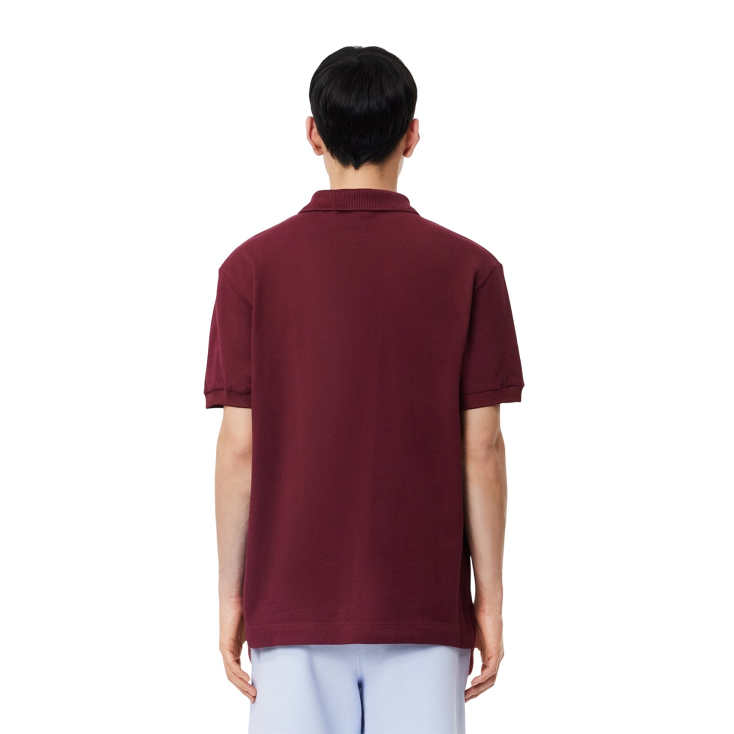 Red - Back - Lacoste Mens French Made Organic Cotton Classic Polo Shirt