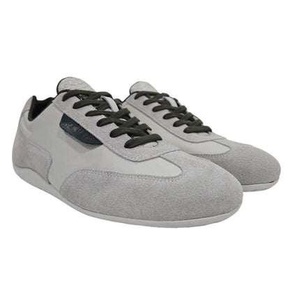 Grey-Dark Green - Pack Shot - Jack Wills Womens-Ladies Yosemite Suede Trainers