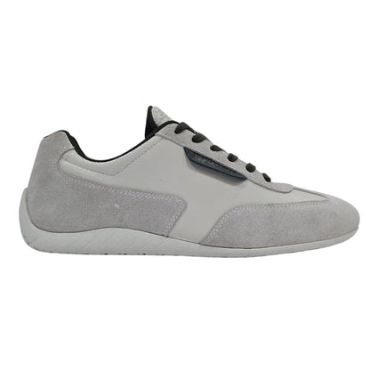 Grey-Dark Green - Front - Jack Wills Womens-Ladies Yosemite Suede Trainers