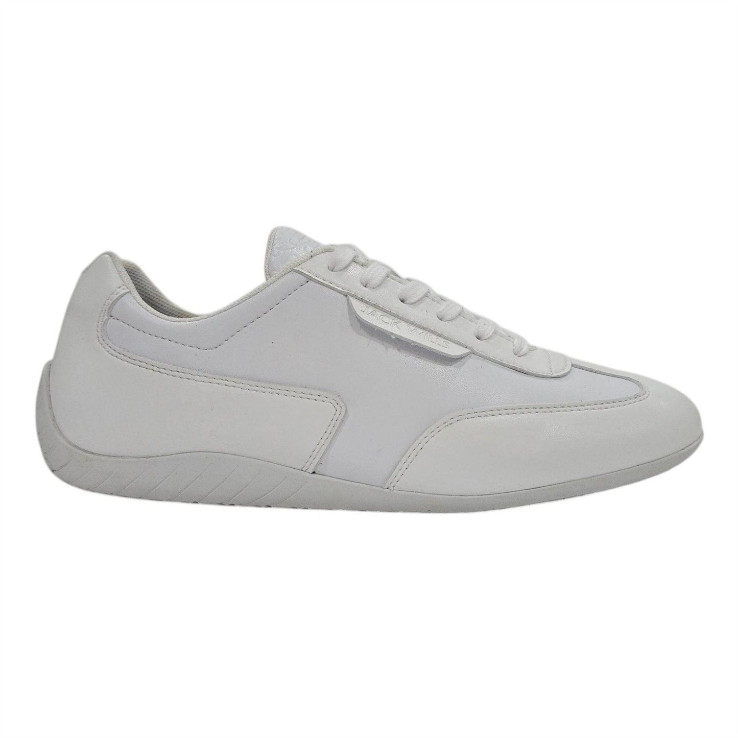 White - Front - Jack Wills Womens-Ladies Yosemite Suede Trainers