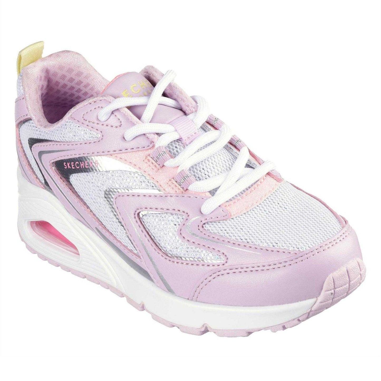 Lavender-Pink - Side - Skechers Womens-Ladies Tres Air Uno Glit Airy Trainers