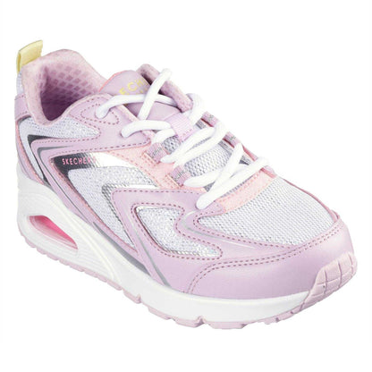 Lavender-Pink - Side - Skechers Womens-Ladies Tres Air Uno Glit Airy Trainers