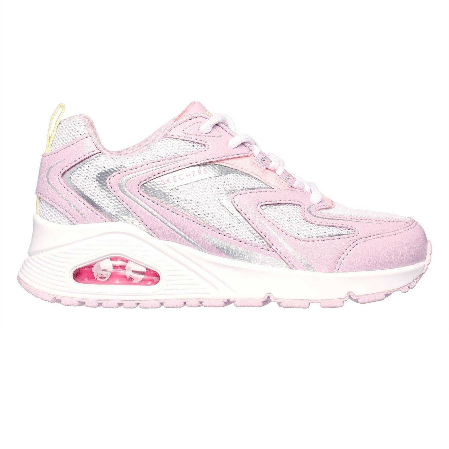 Lavender-Pink - Front - Skechers Womens-Ladies Tres Air Uno Glit Airy Trainers