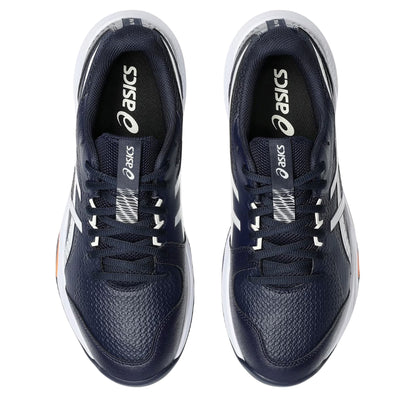 Midnight-Cream - Pack Shot - Asics Womens-Ladies Peak 3 Graphic Print Low Trainers
