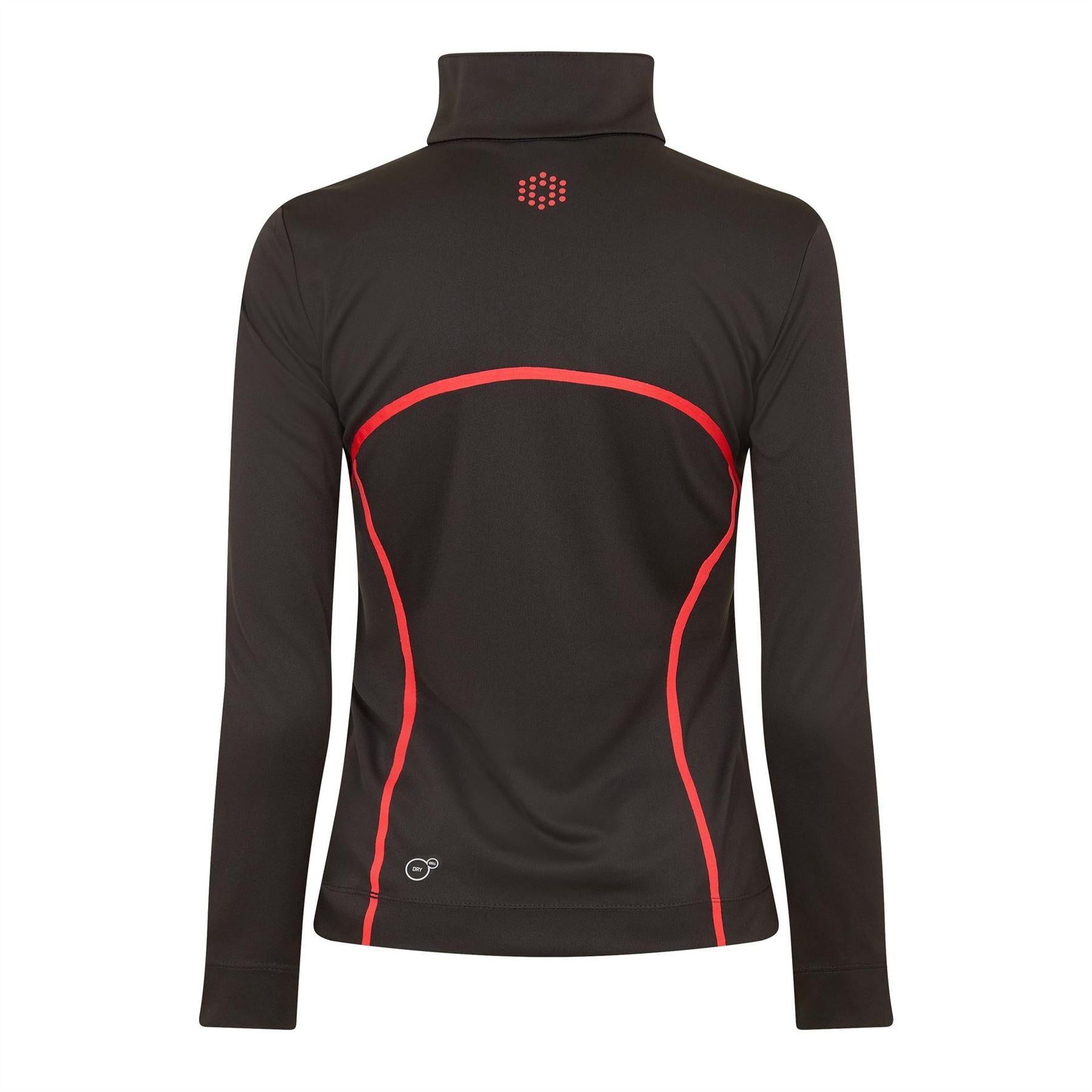 Black - Back - Puma Womens-Ladies Long-Sleeved Golf Top