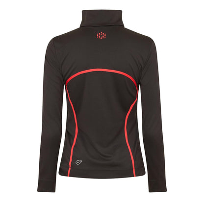 Black - Back - Puma Womens-Ladies Long-Sleeved Golf Top