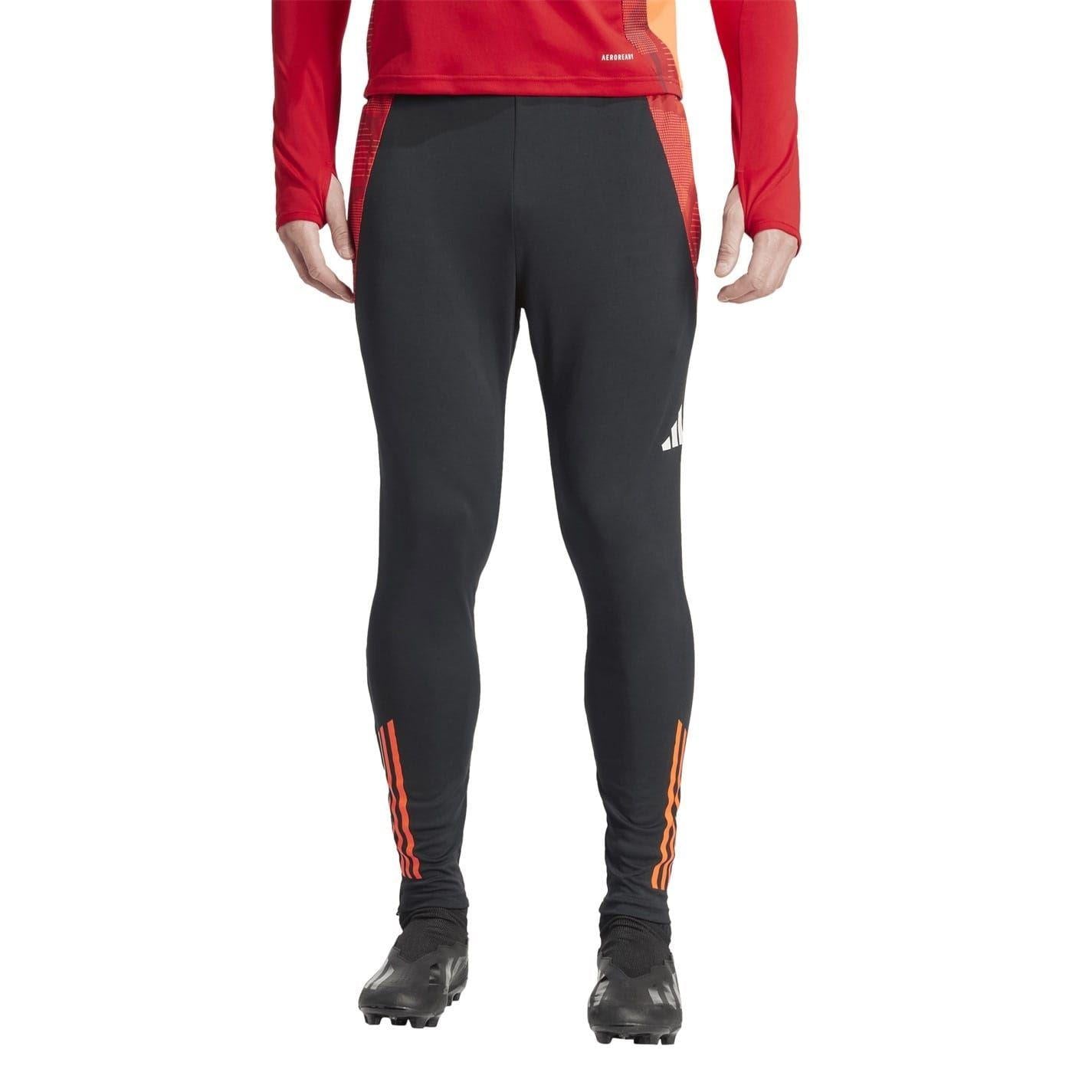 Black-Solar Red - Side - Adidas Mens Tiro 24 Competition Tailored Tracksuit Bottoms