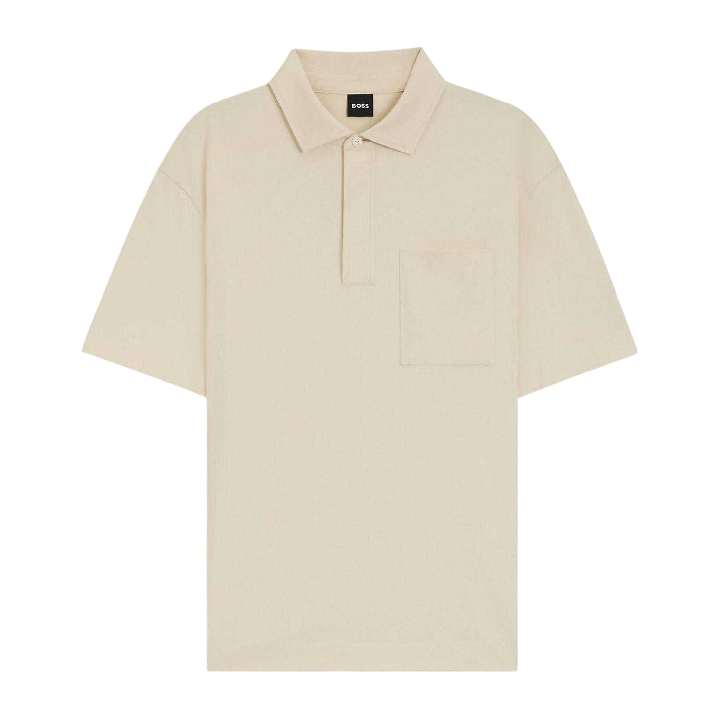 White - Front - Boss Mens Payto 18 Relaxed Fit Polo Shirt
