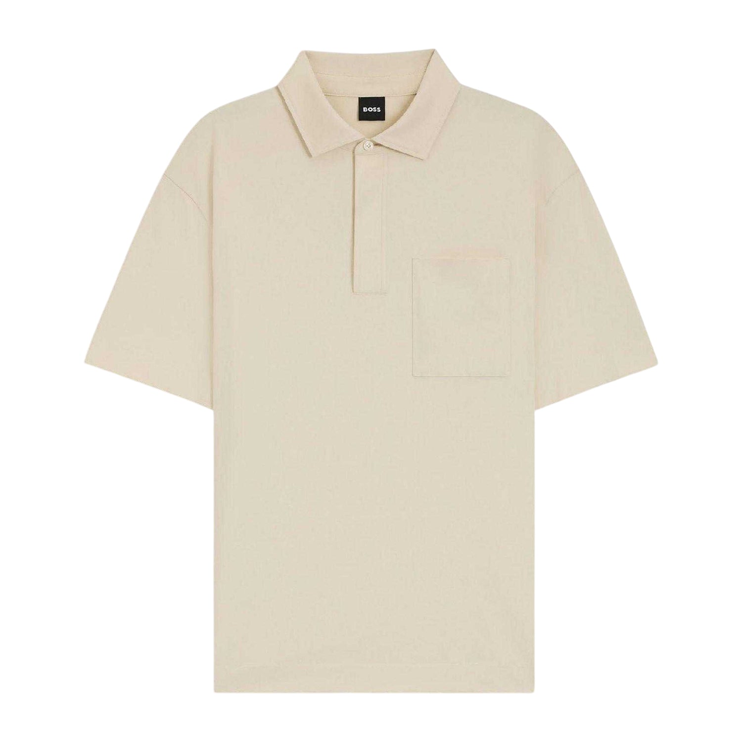 White - Front - Boss Mens Payto 18 Relaxed Fit Polo Shirt