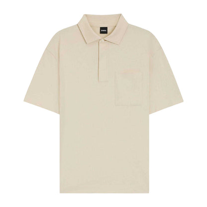 White - Front - Boss Mens Payto 18 Relaxed Fit Polo Shirt