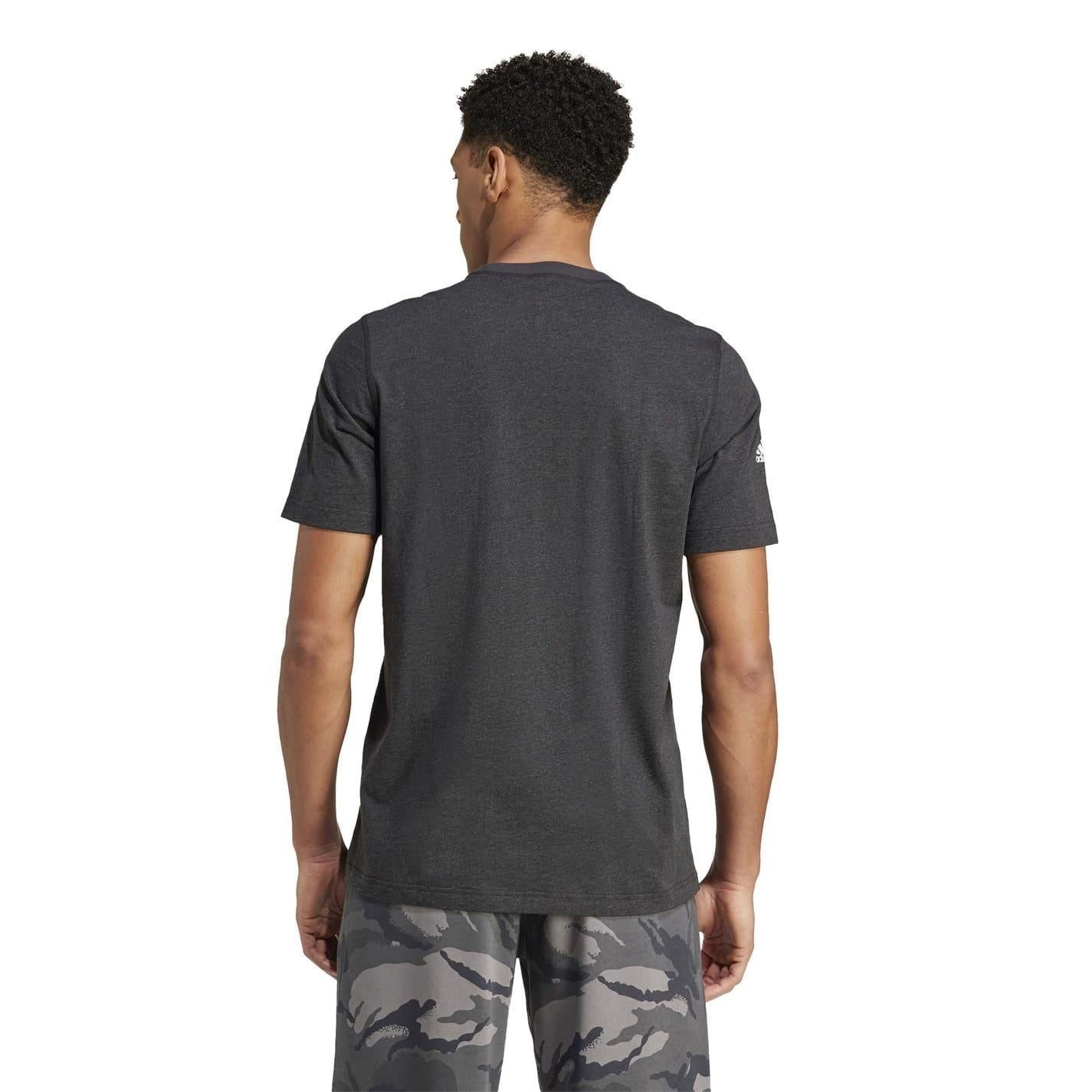 Black Melange - Back - Adidas Mens Z.N.E 2024 New Zealand All Blacks T-Shirt