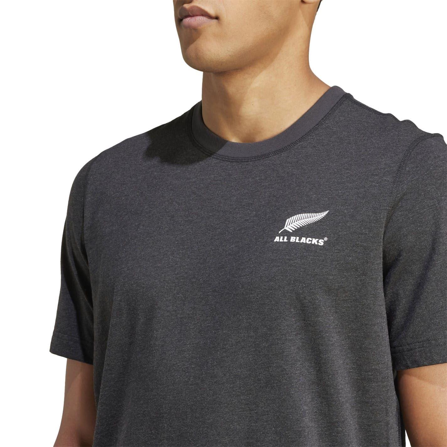 Black Melange - Side - Adidas Mens Z.N.E 2024 New Zealand All Blacks T-Shirt