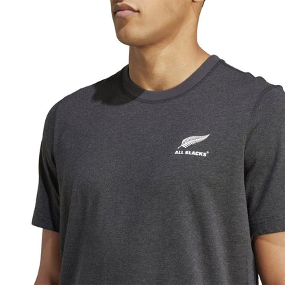 Black Melange - Side - Adidas Mens Z.N.E 2024 New Zealand All Blacks T-Shirt