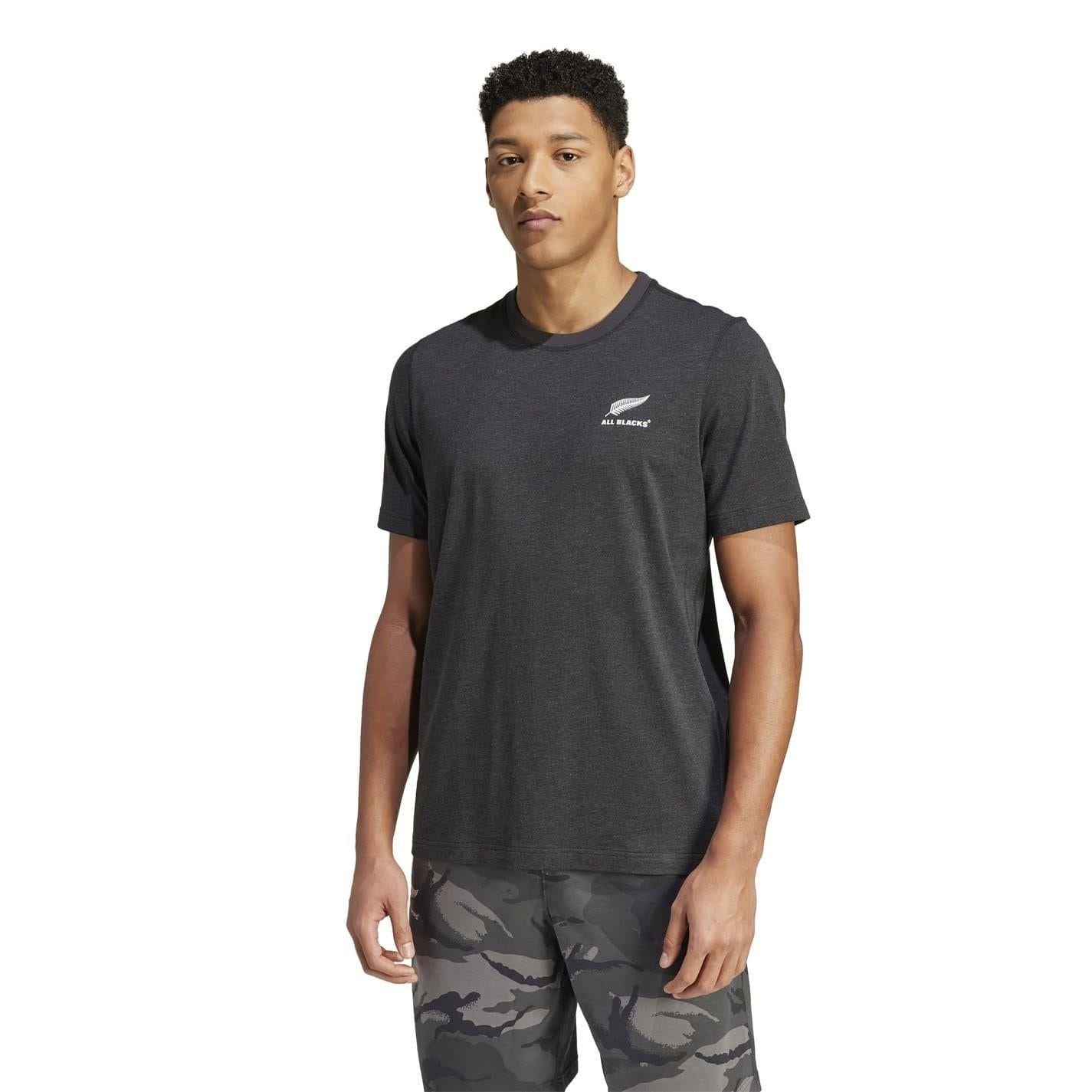 Black Melange - Lifestyle - Adidas Mens Z.N.E 2024 New Zealand All Blacks T-Shirt