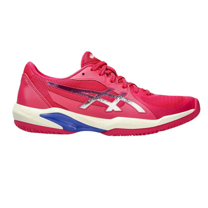 Bright Rose-Dark Cobalt - Front - Asics Womens-Ladies Solution Swift FF 2 Low Cut Tennis Shoes