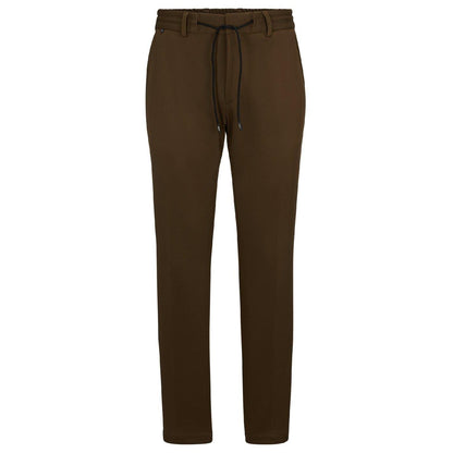 Green - Front - Boss Mens Geniusj Straight Leg Trousers