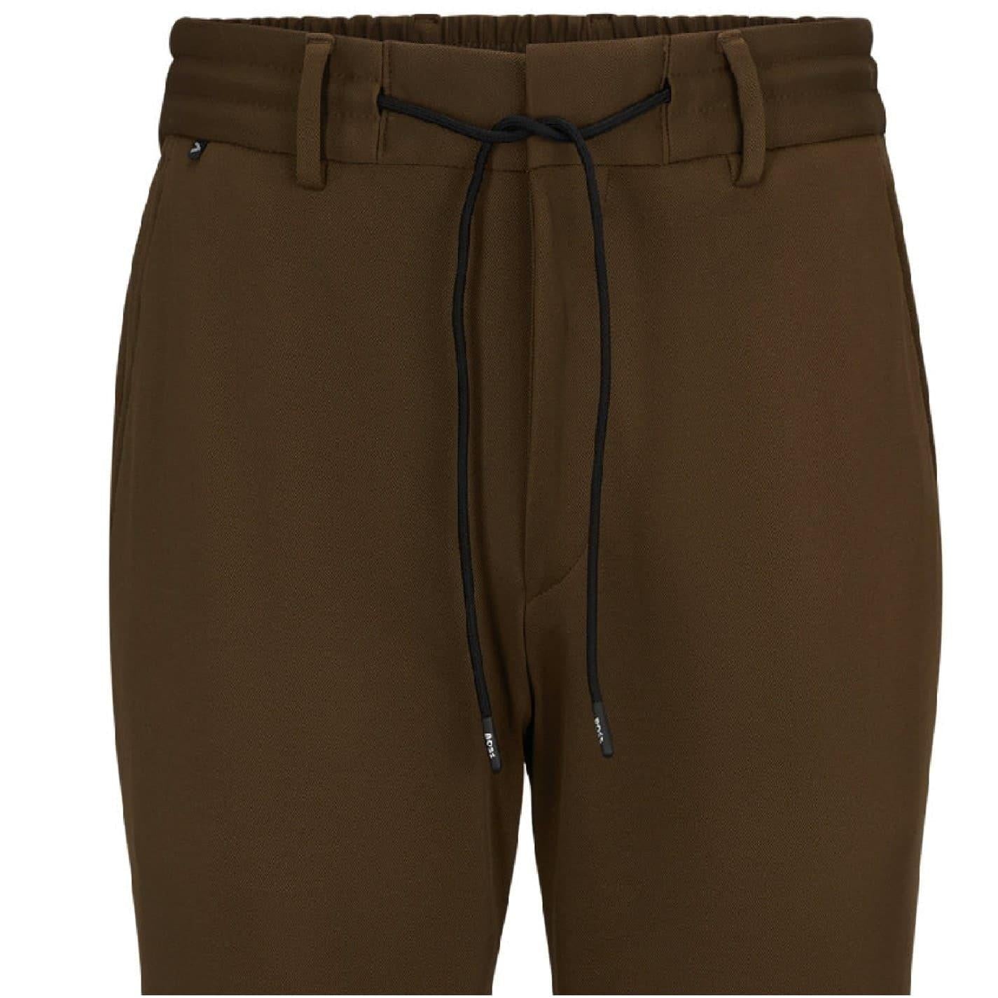 Green - Side - Boss Mens Geniusj Straight Leg Trousers