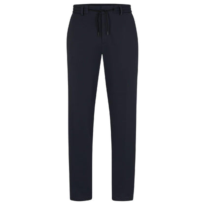 Dark Blue - Front - Boss Mens Geniusj Straight Leg Trousers