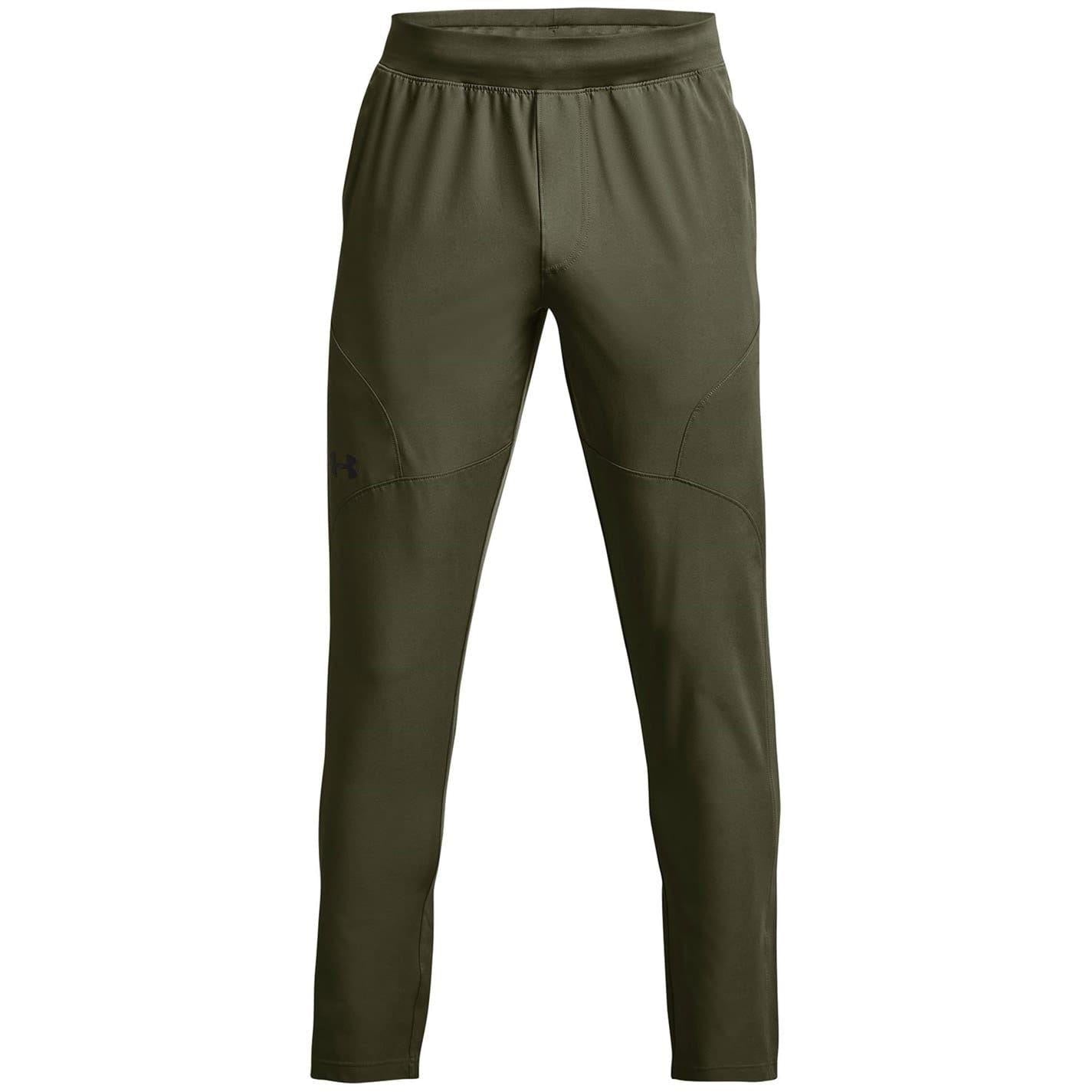 Green - Front - Under Armour Mens Unstoppable Tapered Jogging Bottoms