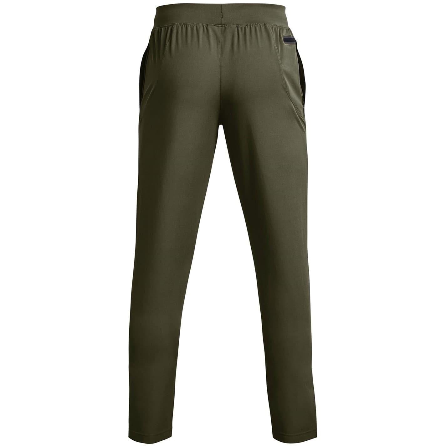 Green - Back - Under Armour Mens Unstoppable Tapered Jogging Bottoms