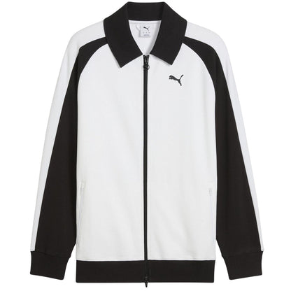 White-Black - Front - Puma Mens T7 Tracksuit Top