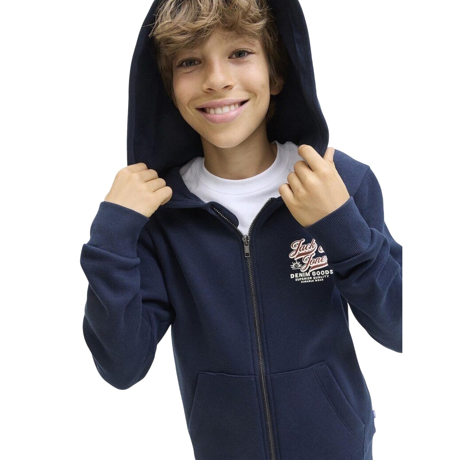 Sky Captain - Side - Jack And Jones Boys Logo Regular Long-Sleeved Hoodie