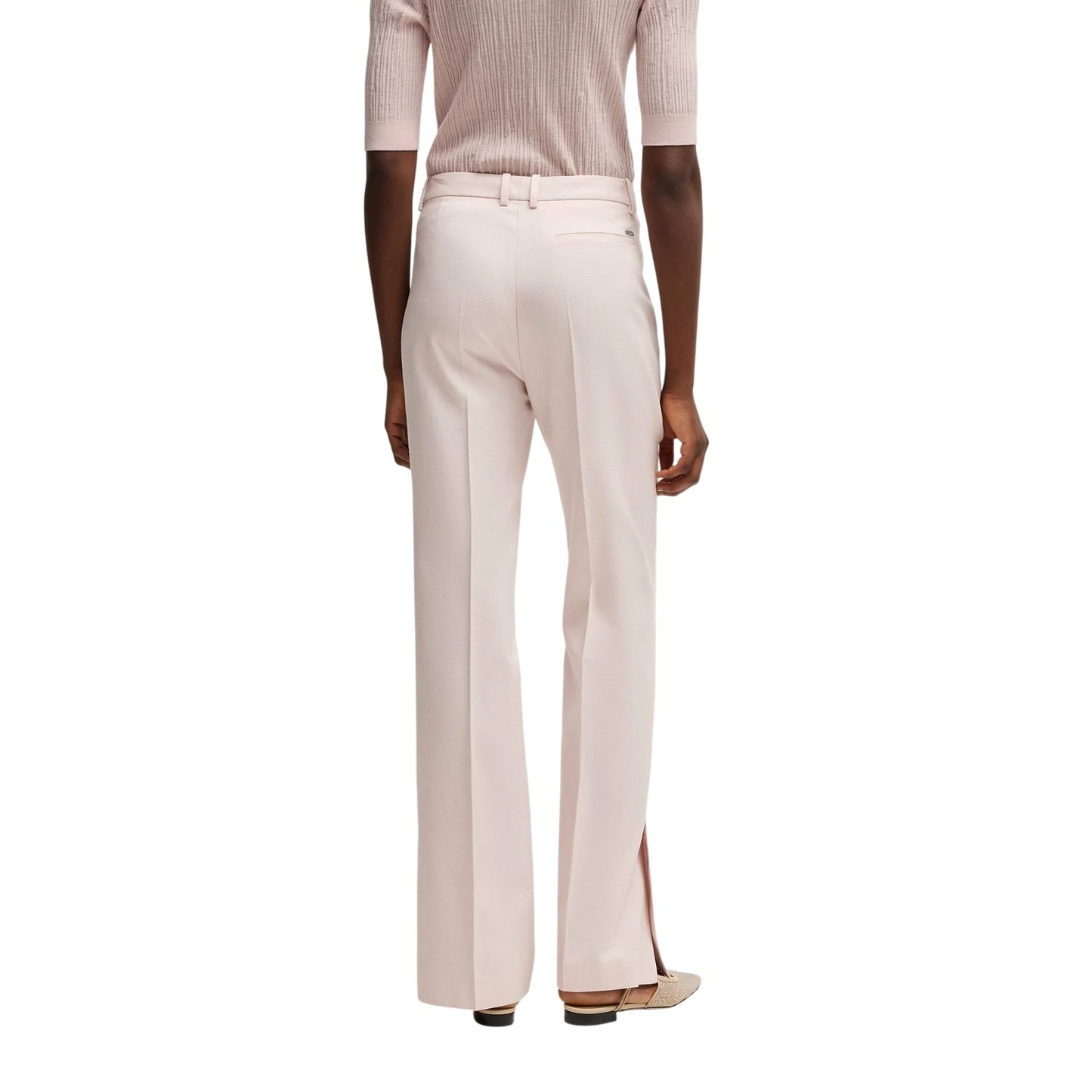 Peach - Back - Boss Womens-Ladies Terela Straight Leg Chinos