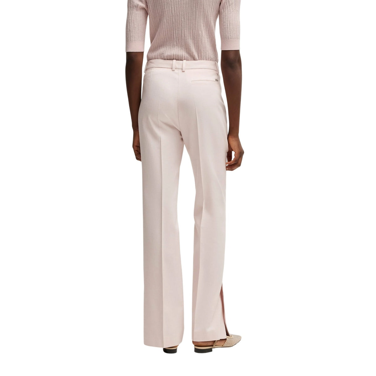 Peach - Back - Boss Womens-Ladies Terela Straight Leg Chinos